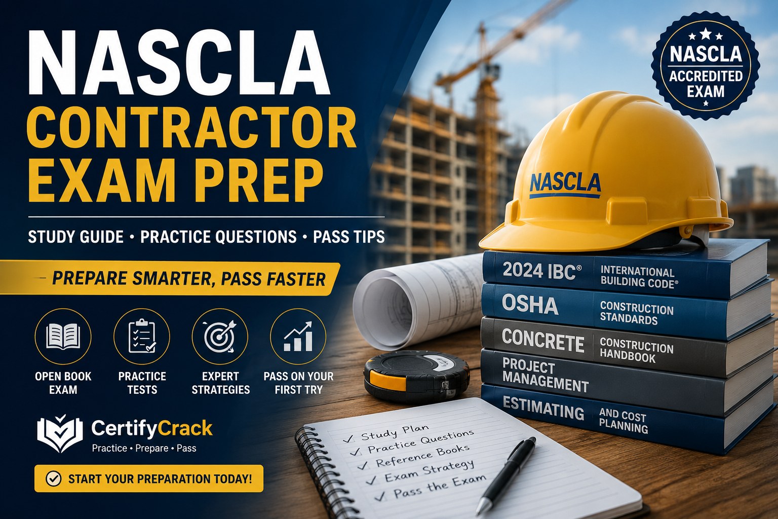 NASCLA Contractor Exam Prep 2026: Complete Study Guide, Practice Questions & Pass Tips